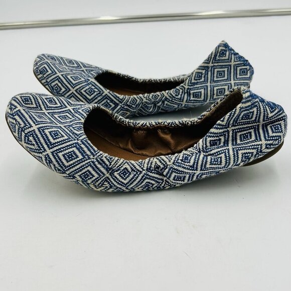 Lucky Brand Erin Women's Size 7.5B Flats Shoes Slip On Ballet Blue Aztec Print - Picture 6 of 8